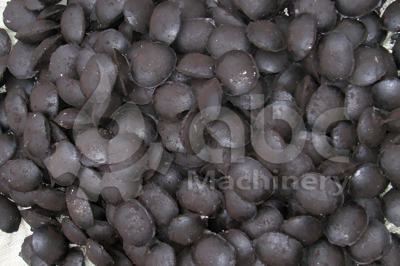 Coal Charcoal Briquette in round pillow shape