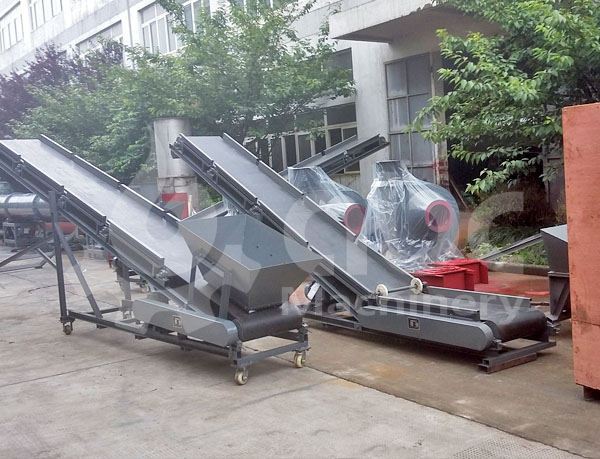 screw conveyer machine in the wood briquetting plant project