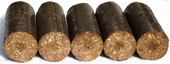 log briquettes