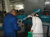 biomass briquette machine customer visit