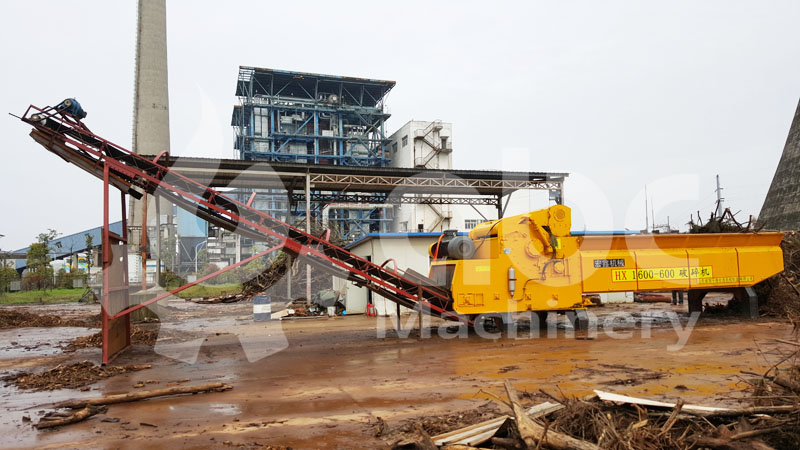 large wood shredding equipment for wood processing industry