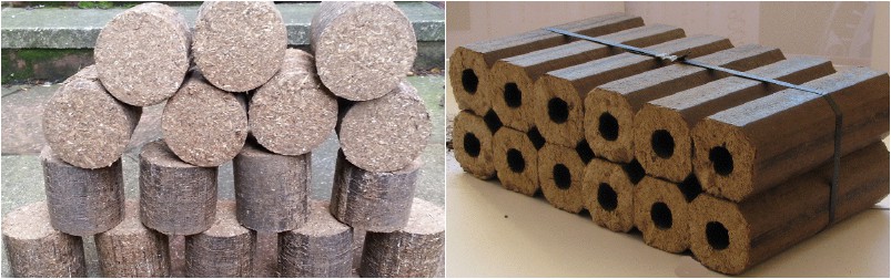 make hollow or solid briquettes