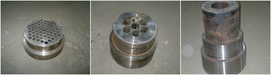 pelletizing model for making pellets and briquettes with different diameter