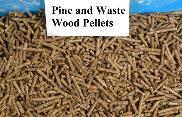 pine and waste wood pellets