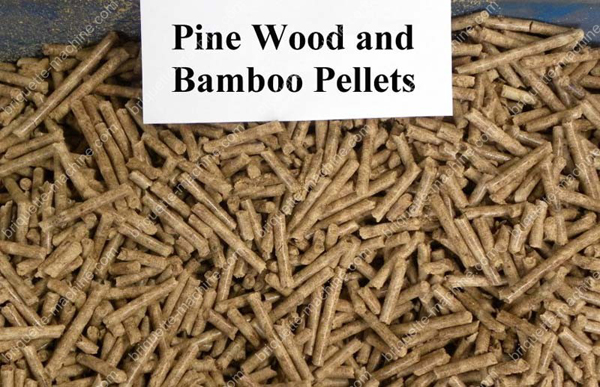 pine wodd and bamboo pellets