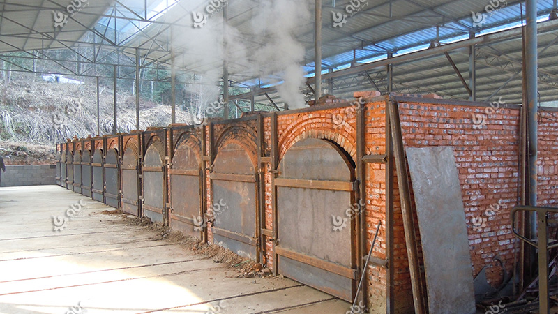 carbonized charcoal kiln in industrial scale biomass charcoal briquettes production